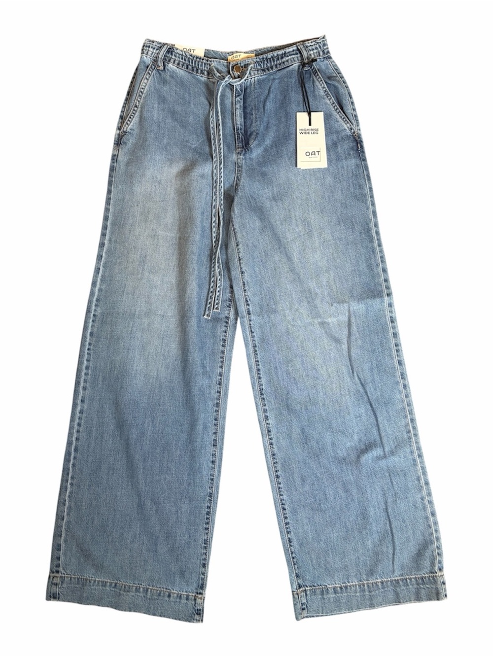 OAT high rise wide leg pants denim NWT